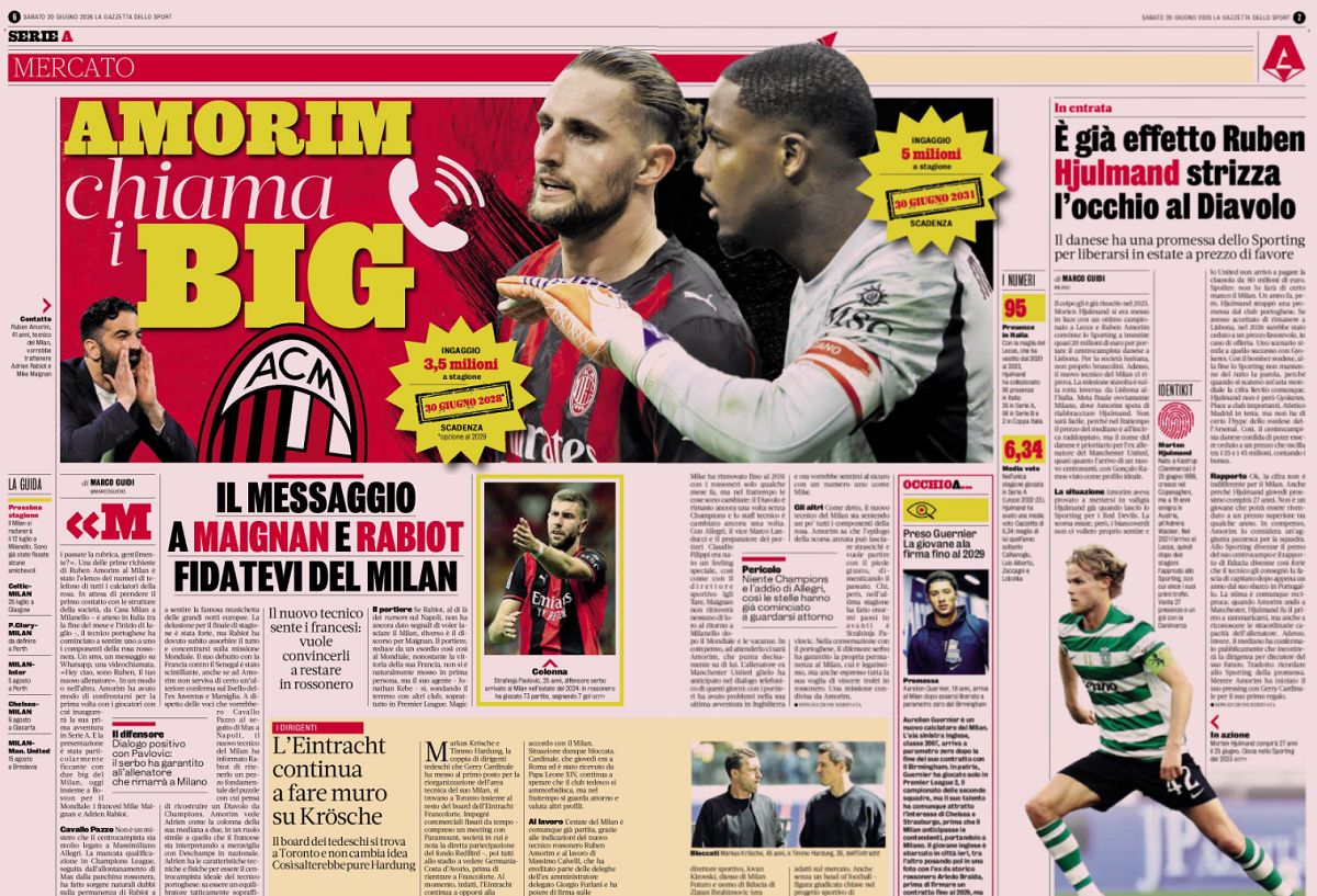 Amorim in talks with Milan stars amid exit rumors