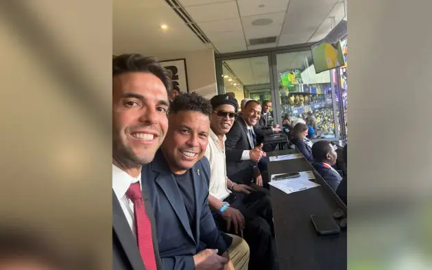 Kaka, Ronaldo, Ronaldinho, Cafu and Rivaldo