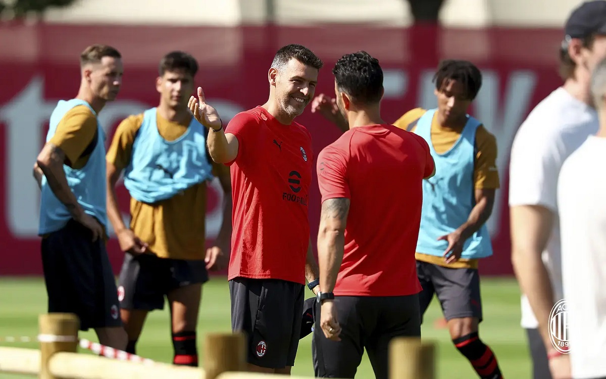 Sergio Navarro and Ruben Amorim Milanello