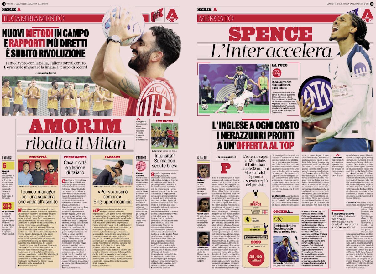 gazzetta dello sport 17 july