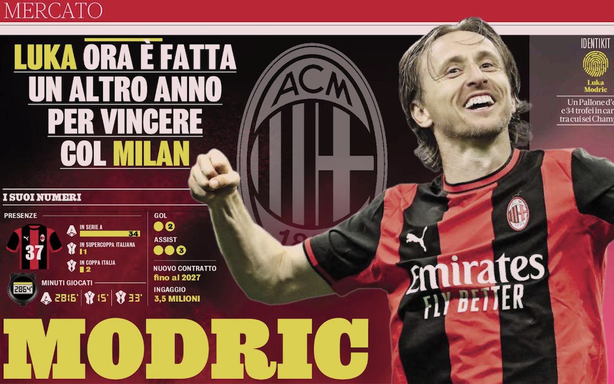 gazzetta modric stays