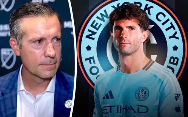 Brad Sims of New York City FC pulisic