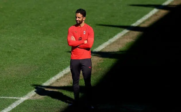 Amorim during training in Perth