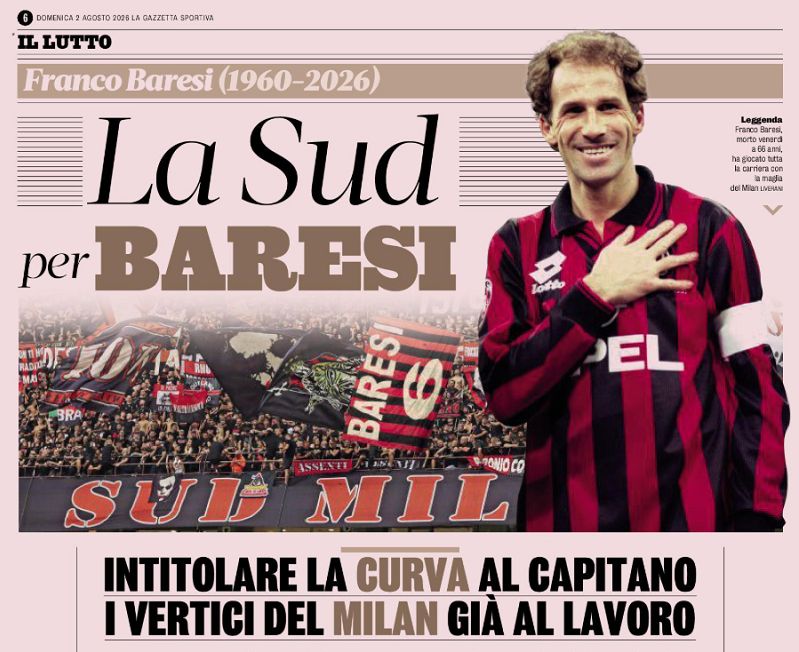 Baresi curva sud gazzetta