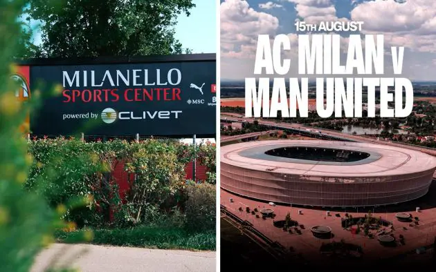 Milanello and Man Utd friendly