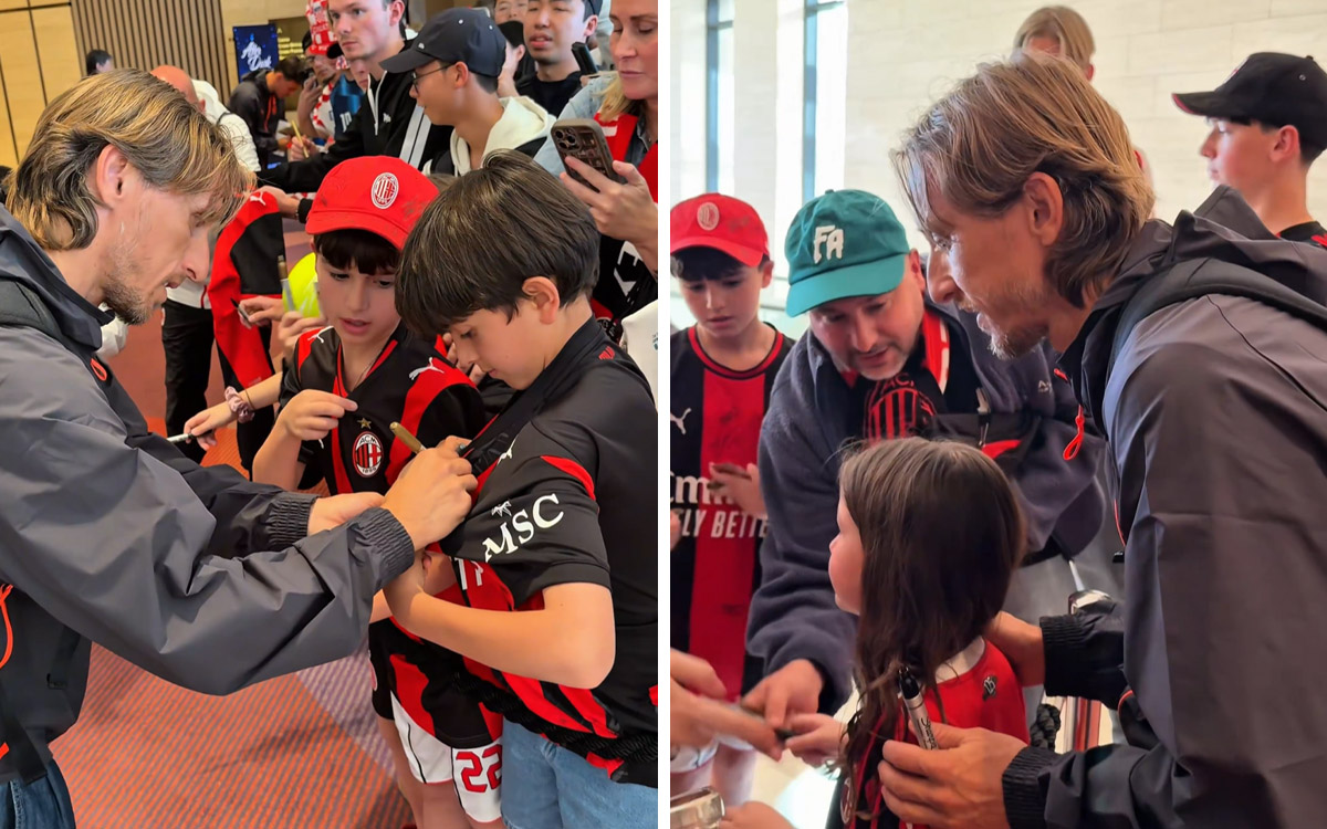 Watch: Warm welcome in Perth as Modric signs autographs and takes photos