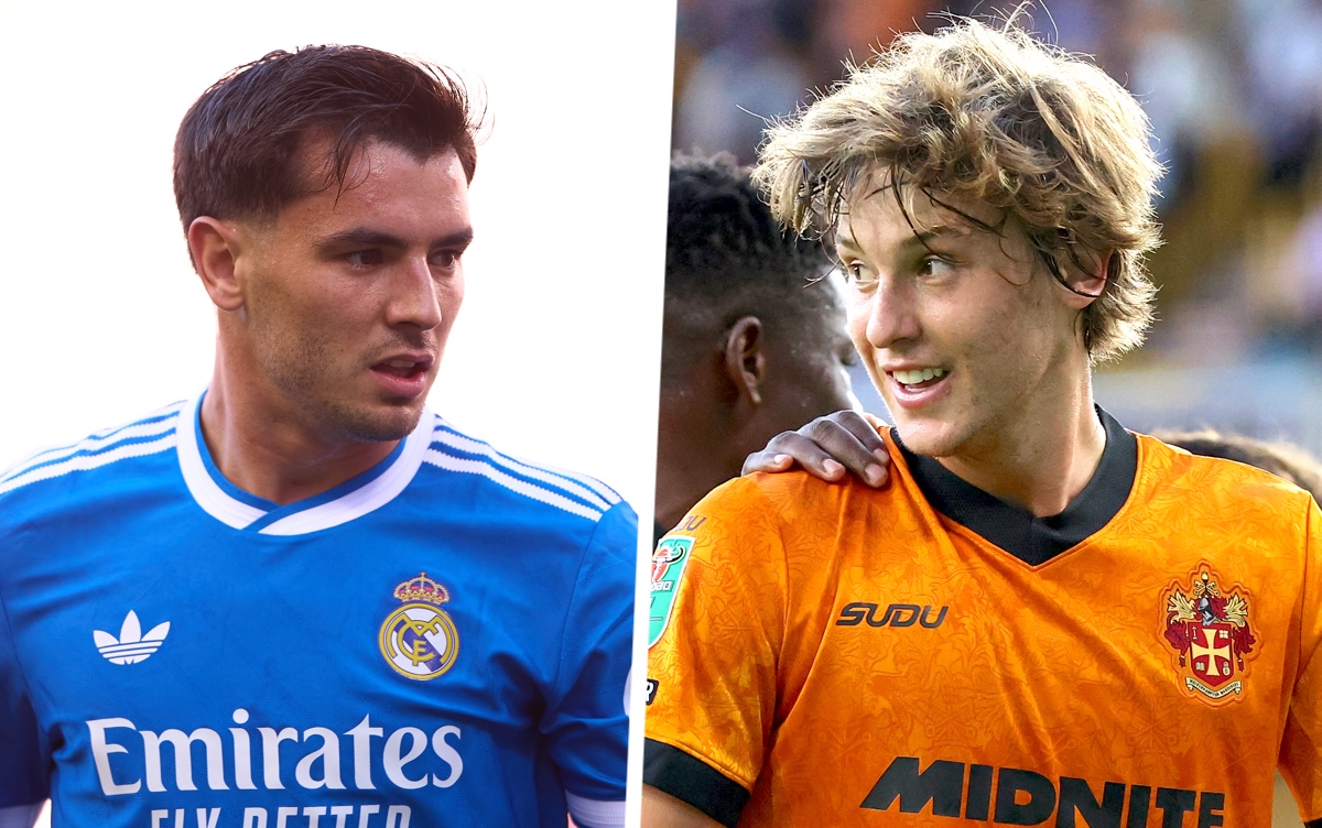 Fer Lopez of Wolverhampton Wanderers, Brahim Diaz Real Madrid