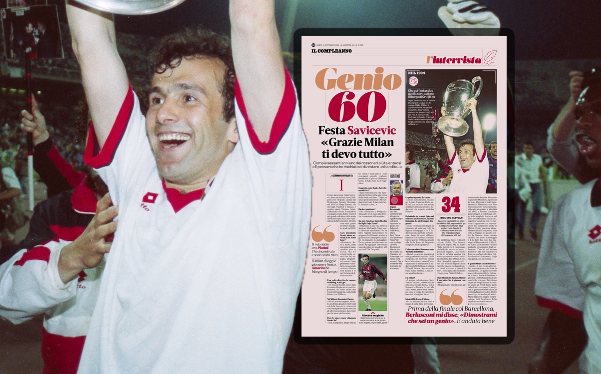 AC Milan player Dejan Savicevic