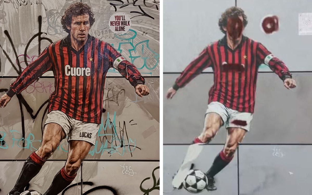 Baresi mural before after