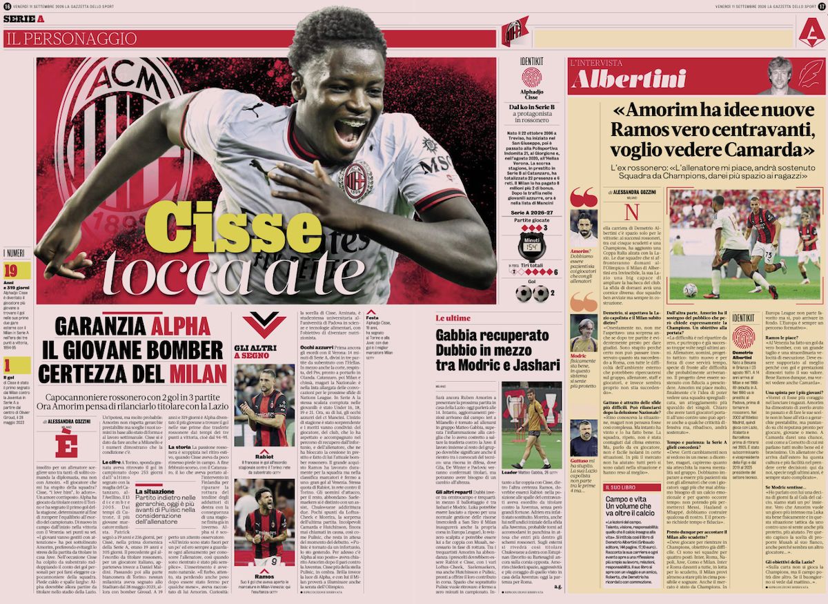 la gazzetta dello sport 11 september