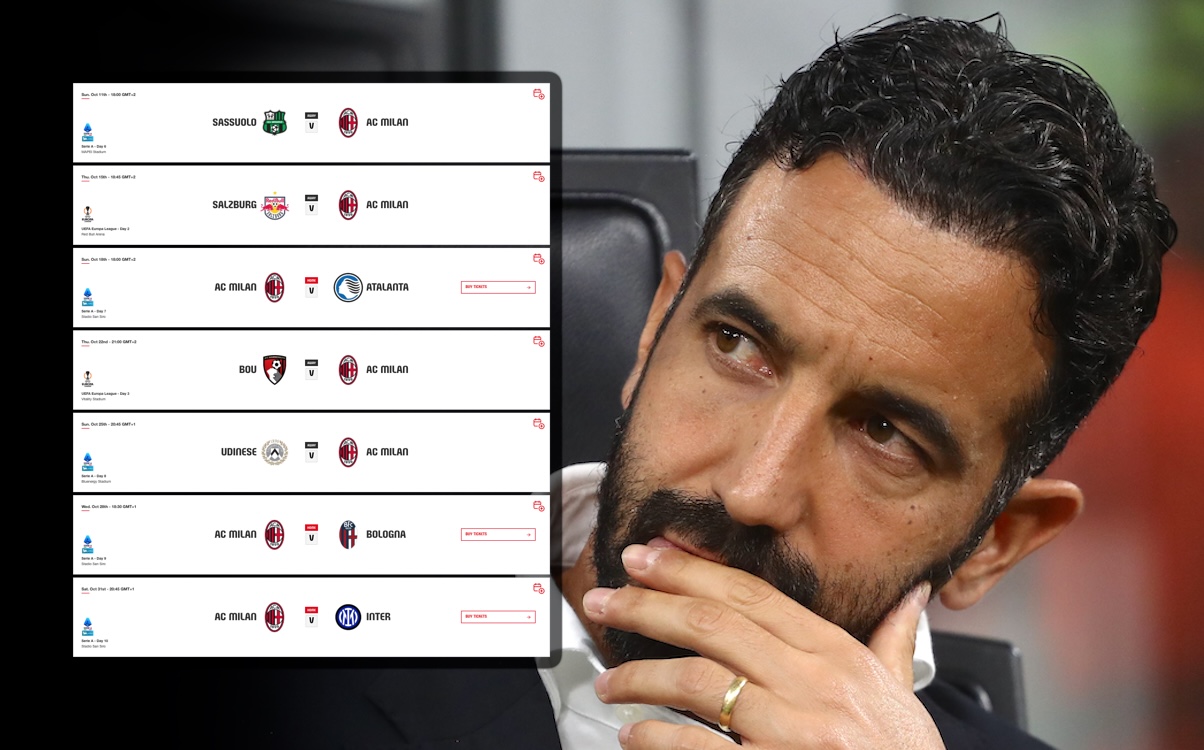 AC Milan coach Ruben Amorim