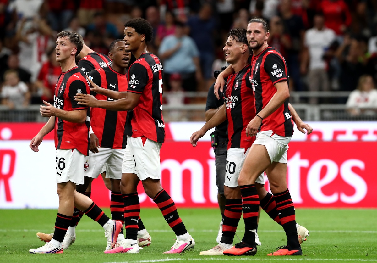 Ardon Jashari of AC Milan celebrates