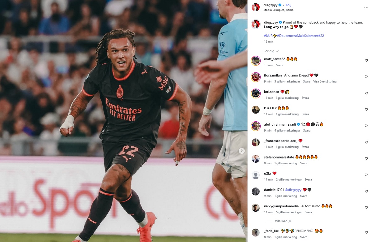 Moreira reaction Lazio-Milan