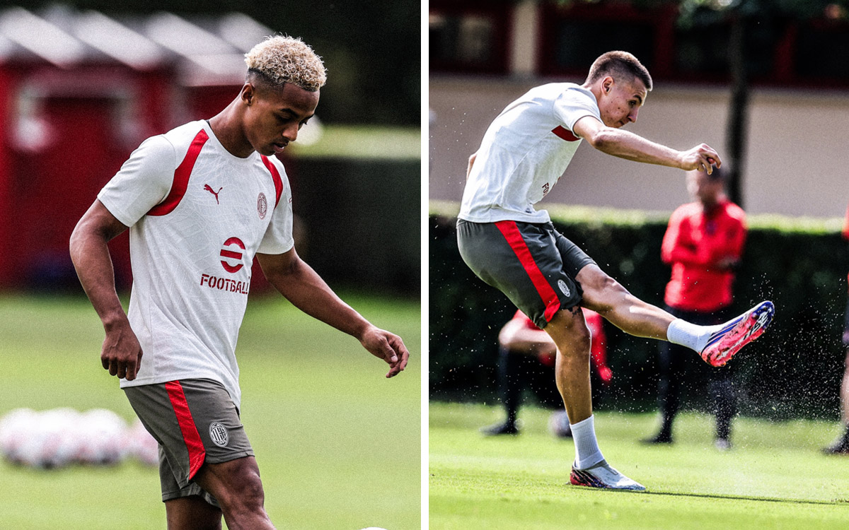 New training shirt, Hutchinson and Camarda