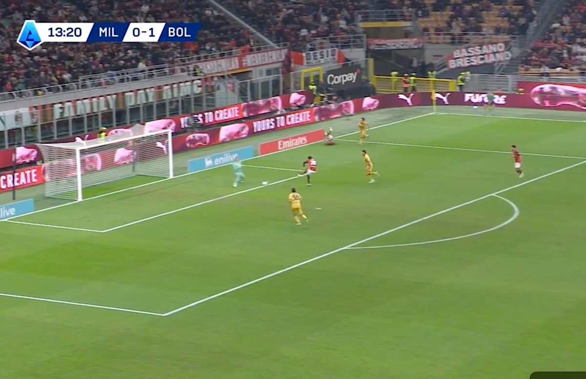 Image accompanying Watch: Alphadjo Cisse nets sixth goal of the season to equalise vs. Bologna, from SempreMilan