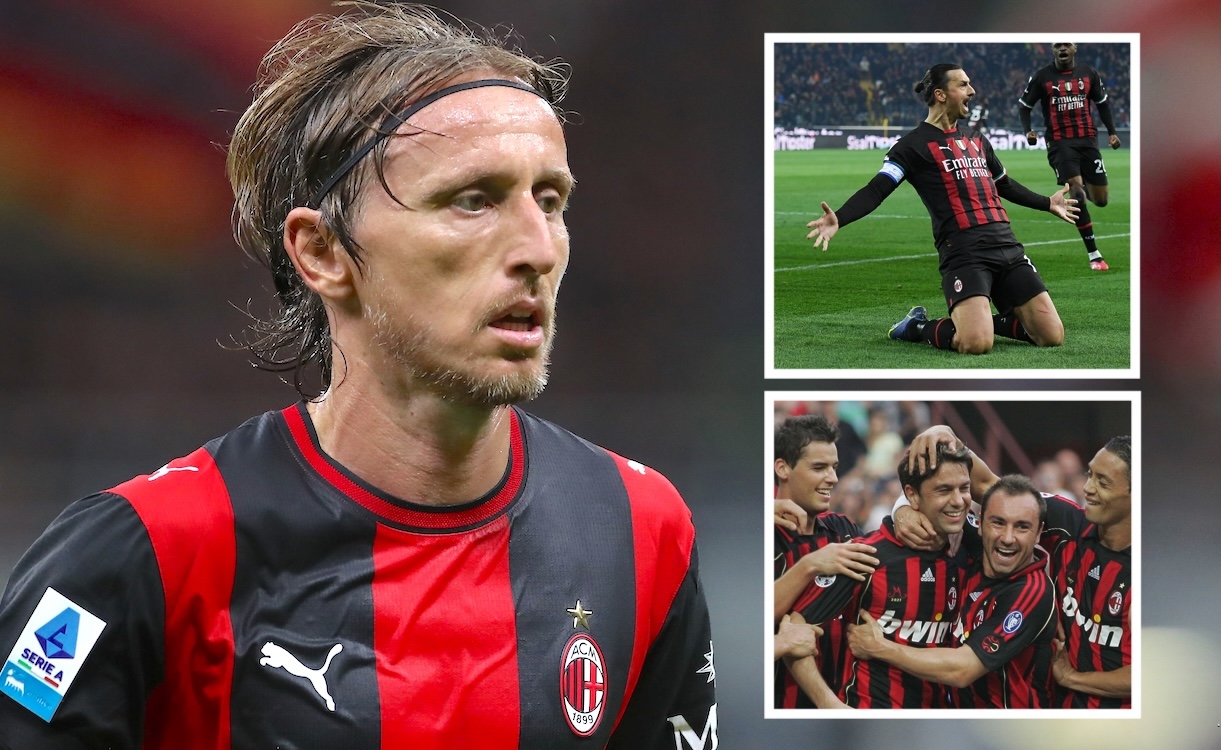 Luka Modric of AC Milan ibrahimovic costacurta