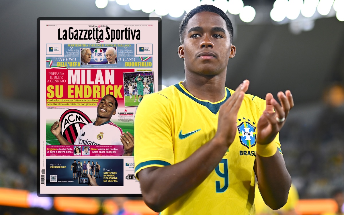 AC Milan are preparing a January move to rescue Endrick from Madrid