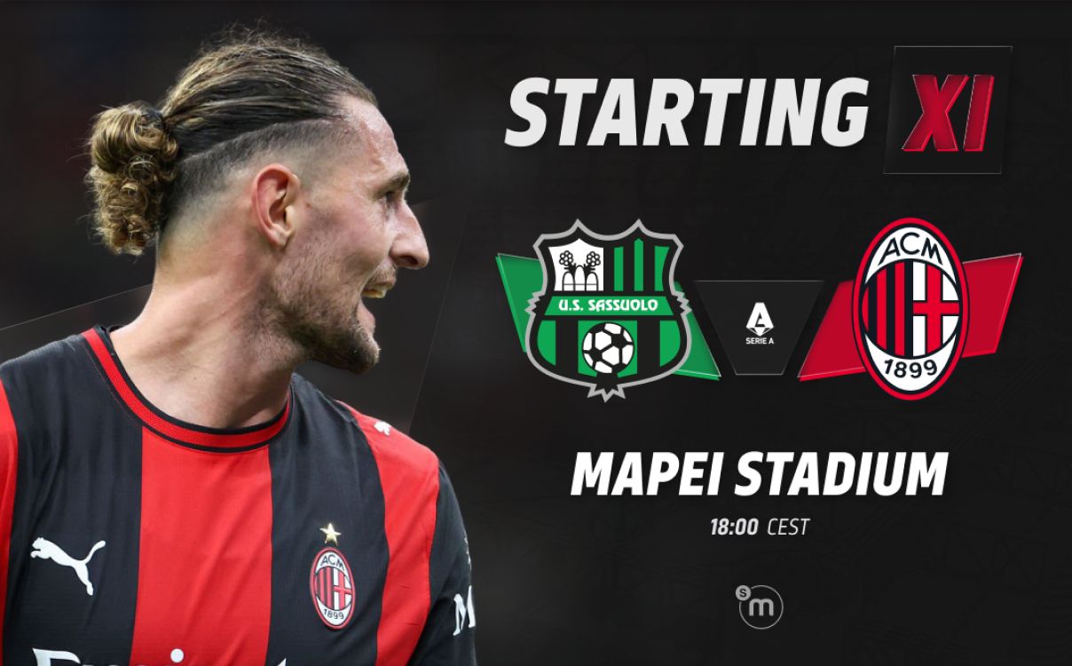 Milan's Starting XI vs Sassuolo Revealed with Three Changes