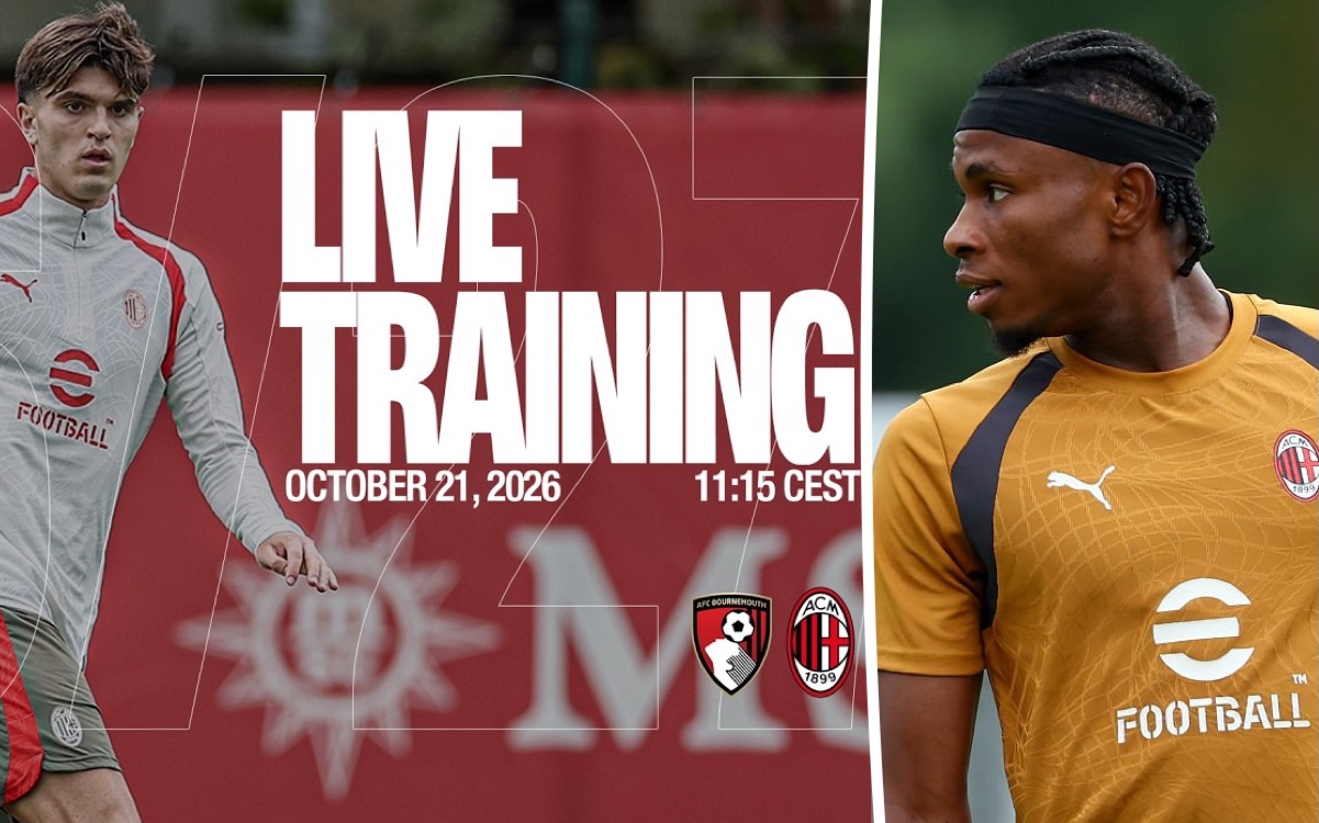 Watch: Milan squad train before Bournemouth trip – Chukwueze out with hip issue