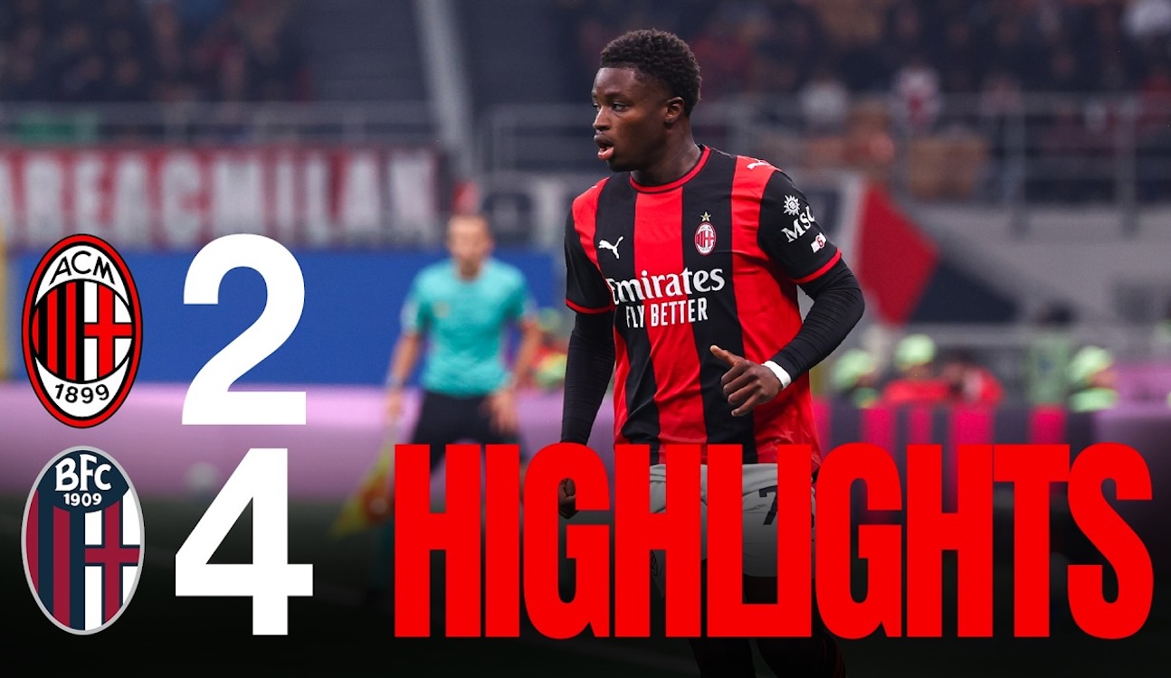 Watch: Cisse’s brace not enough as Mbangula leads Bologna comeback vs. Milan – the highlights